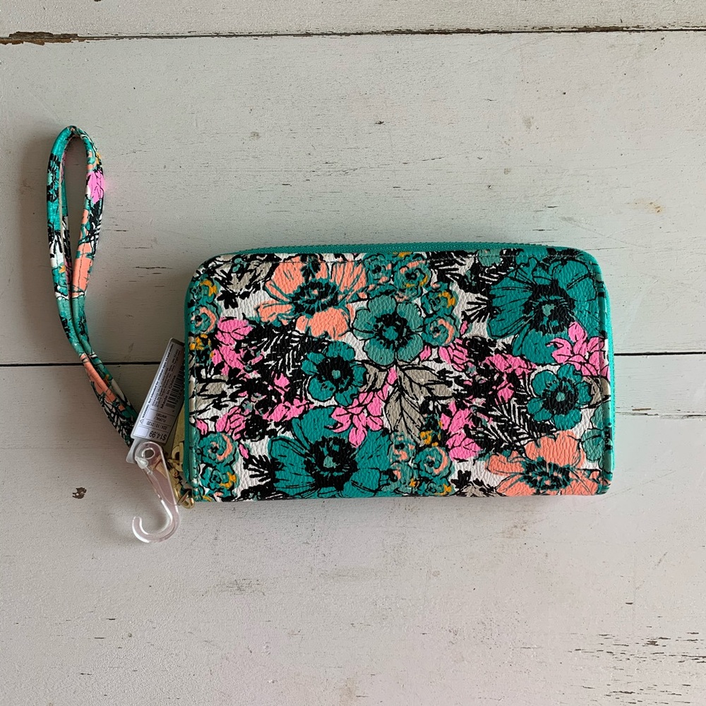 Floral Target Wristlet